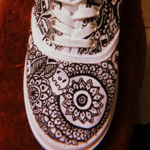 Customized doodled shoe